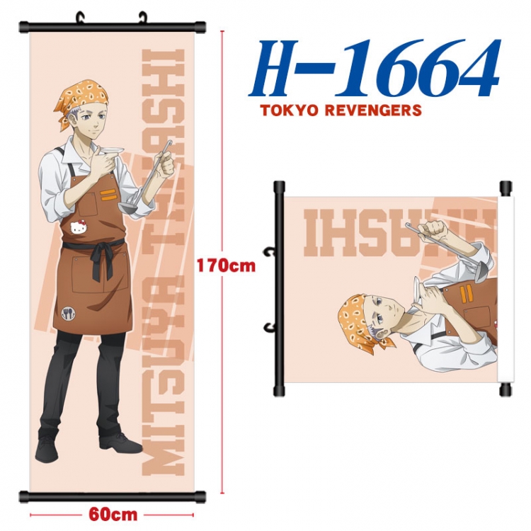 Tokyo Revengers  Black plastic rod cloth hanging canvas painting Wall Scroll 60x170cm  H-1664