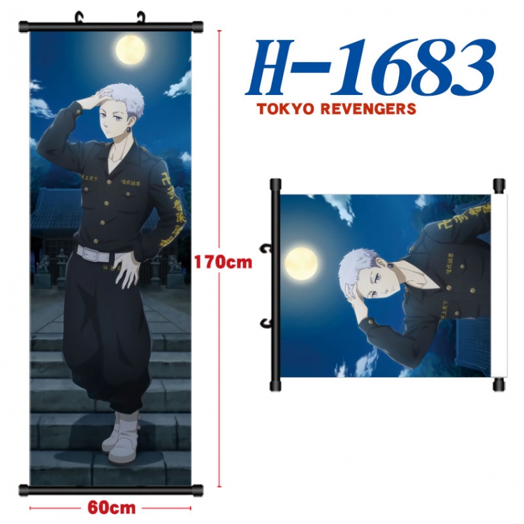 Tokyo Revengers  Black plastic rod cloth hanging canvas painting Wall Scroll 60x170cm H-1683