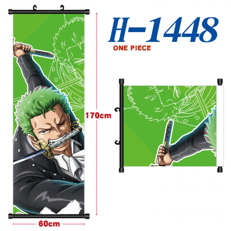 One Piece Black plastic rod cloth hanging canvas painting Wall Scroll 60x170cm H-1448