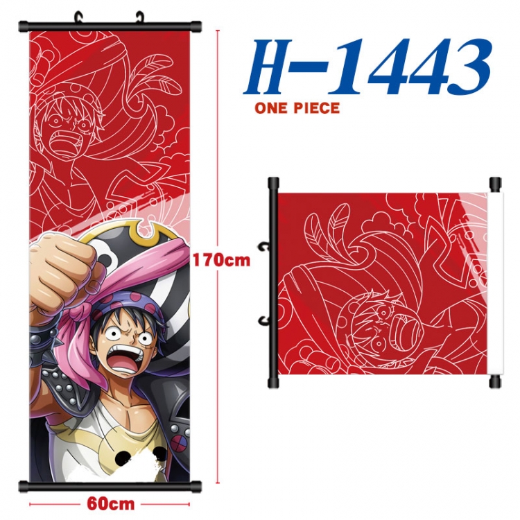 One Piece Black plastic rod cloth hanging canvas painting Wall Scroll 60x170cm H-1443