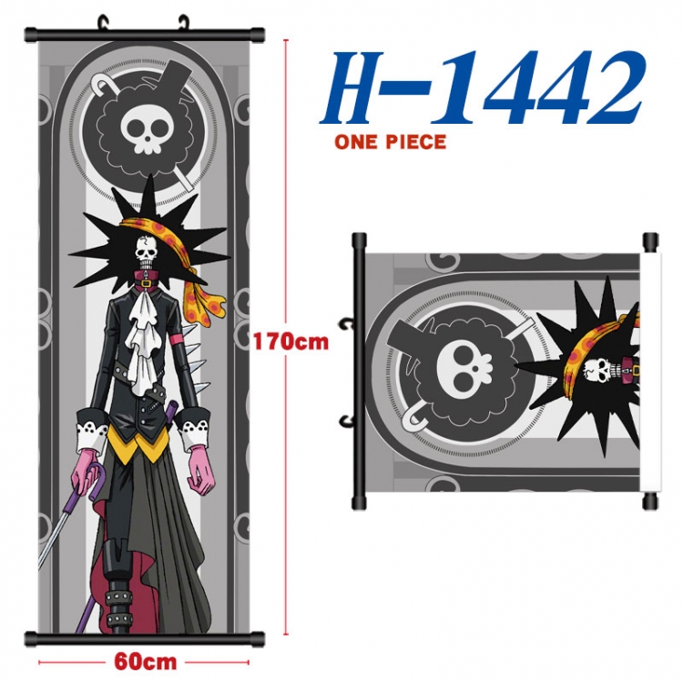 One Piece Black plastic rod cloth hanging canvas painting Wall Scroll 60x170cm H-1442