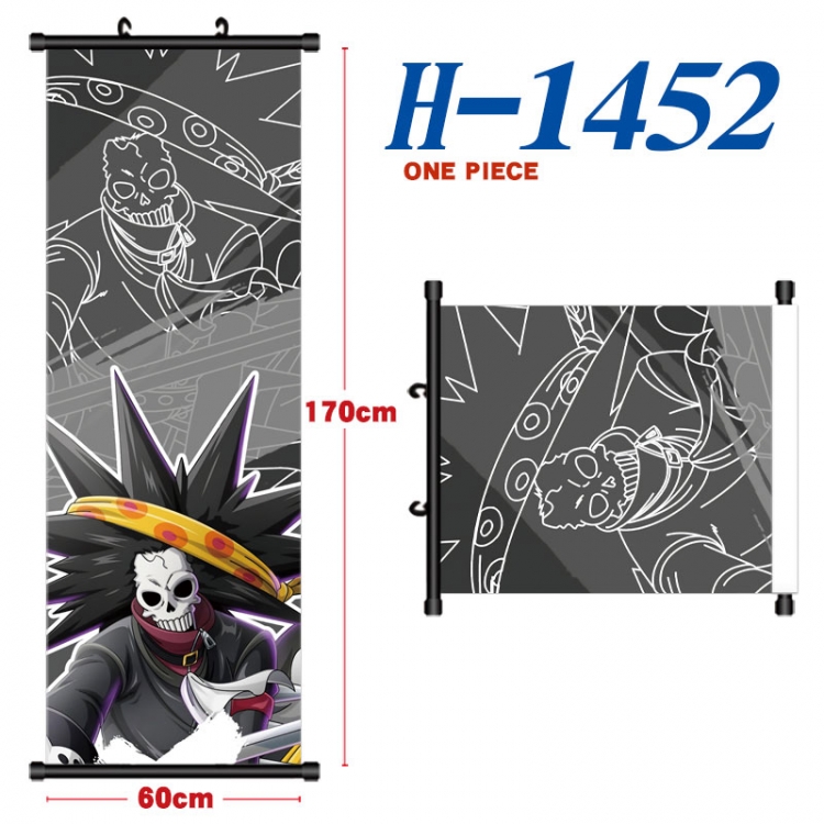 One Piece Black plastic rod cloth hanging canvas painting Wall Scroll 60x170cm H-1452