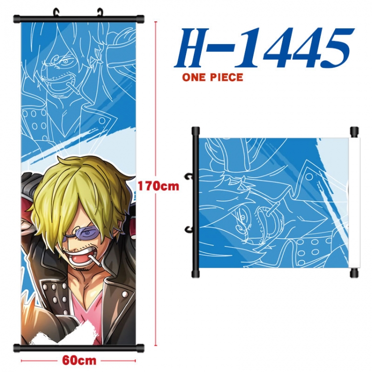 One Piece Black plastic rod cloth hanging canvas painting Wall Scroll 60x170cm  H-1445