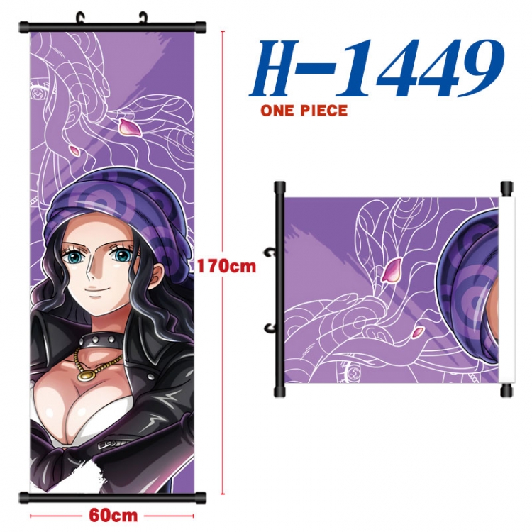 One Piece Black plastic rod cloth hanging canvas painting Wall Scroll 60x170cm H-1449