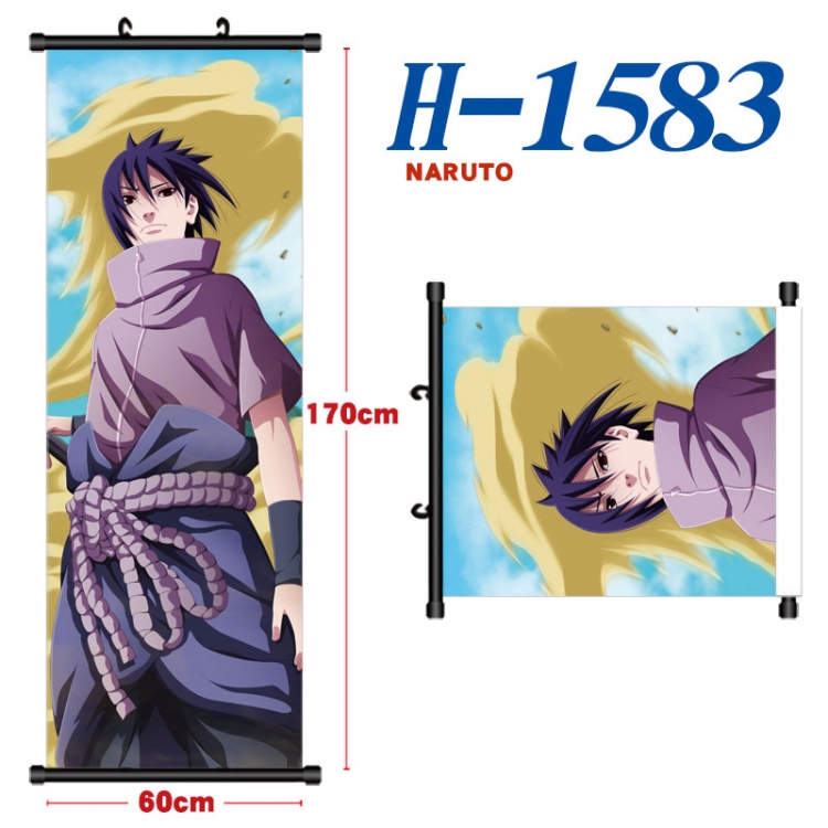 Naruto Black plastic rod cloth hanging canvas painting Wall Scroll 60x170cm  H-1583