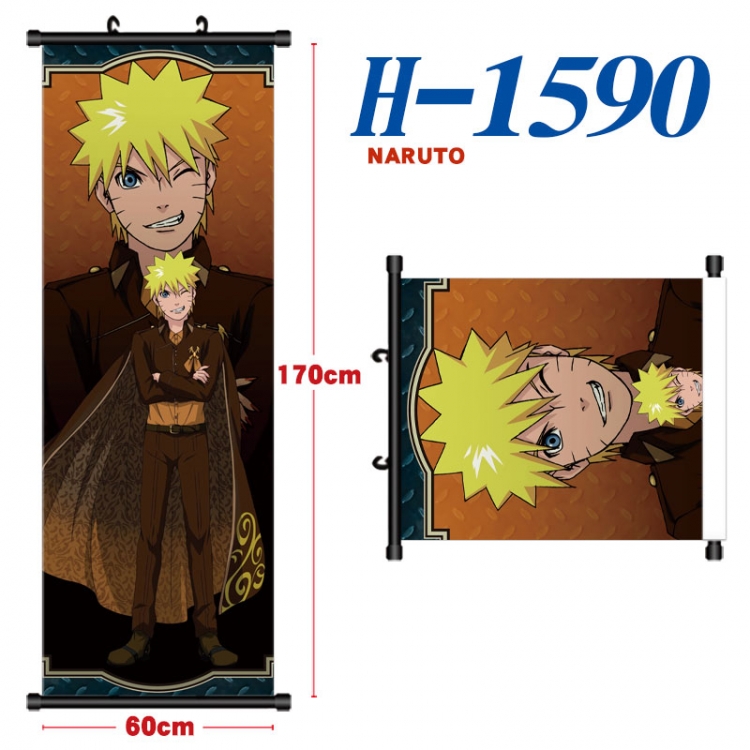 Naruto Black plastic rod cloth hanging canvas painting Wall Scroll 60x170cm  H-1590