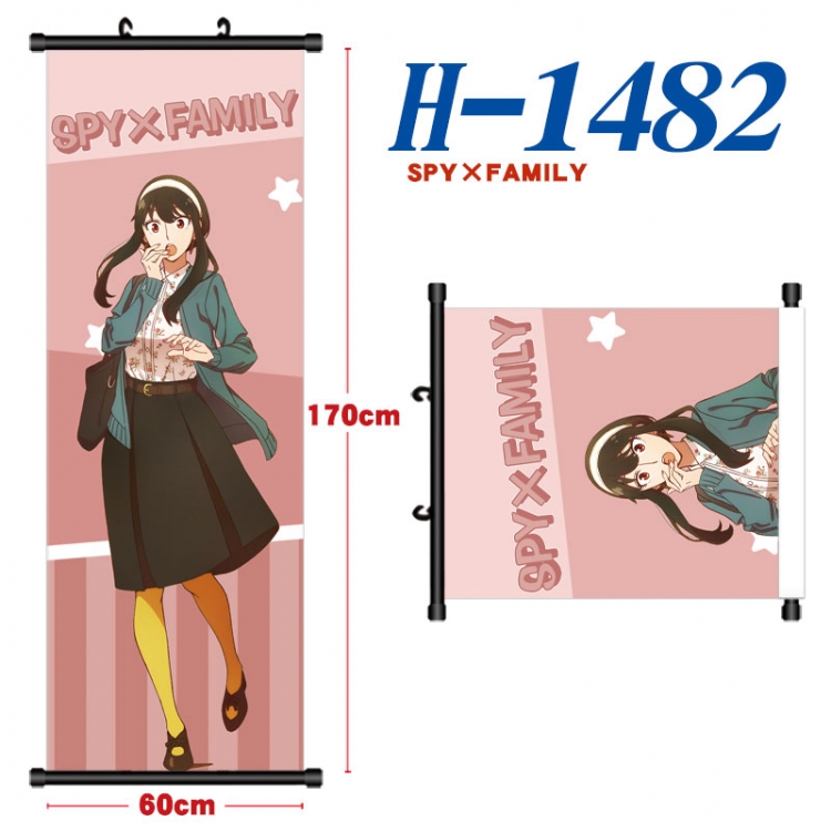SPY×FAMILY Black plastic rod cloth hanging canvas painting Wall Scroll 60x170cm H-1482