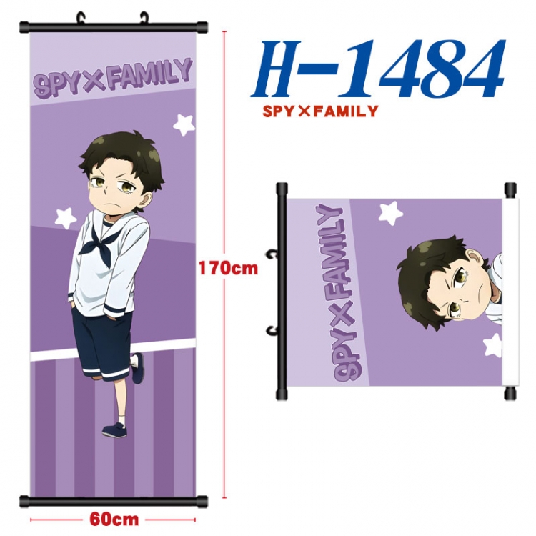 SPY×FAMILY Black plastic rod cloth hanging canvas painting Wall Scroll 60x170cm  H-1484