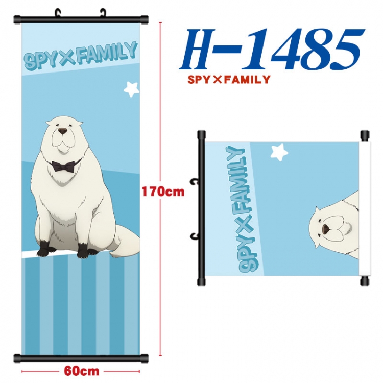 SPY×FAMILY Black plastic rod cloth hanging canvas painting Wall Scroll 60x170cm H-1485