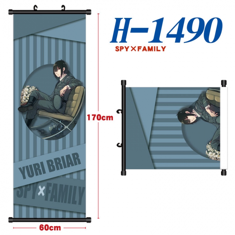 SPY×FAMILY Black plastic rod cloth hanging canvas painting Wall Scroll 60x170cm H-1490