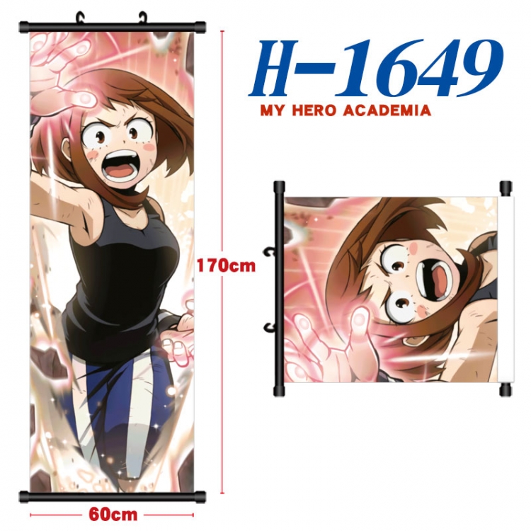 My Hero Academia Black plastic rod cloth hanging canvas painting Wall Scroll 60x170cm H-1649