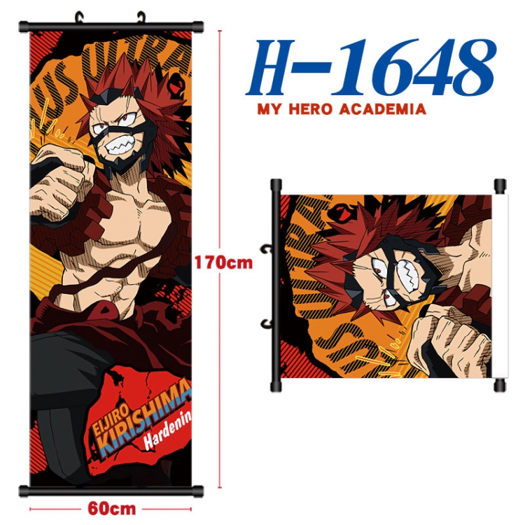 My Hero Academia Black plastic rod cloth hanging canvas painting Wall Scroll 60x170cm H-1648