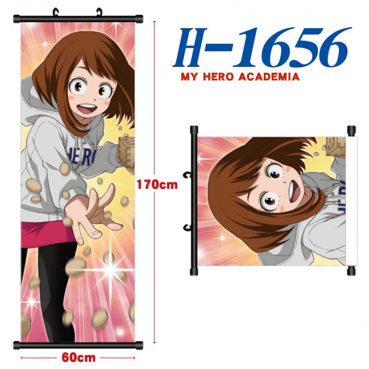 My Hero Academia Black plastic rod cloth hanging canvas painting Wall Scroll 60x170cm H-1656