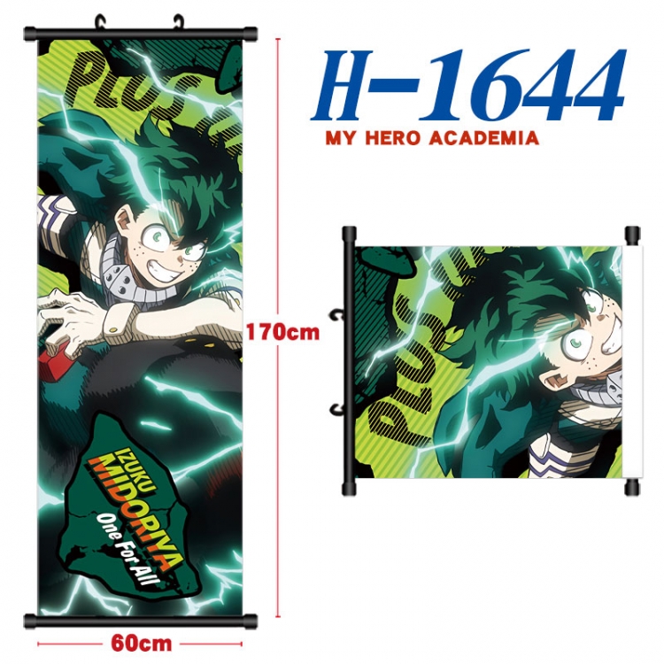 My Hero Academia Black plastic rod cloth hanging canvas painting Wall Scroll 60x170cm  H-1644