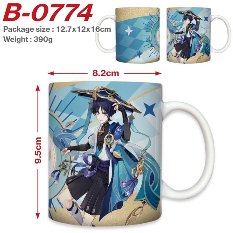 Genshin Impact  Anime printed ceramic mug 400ml (single carton foam packaging) B-0774