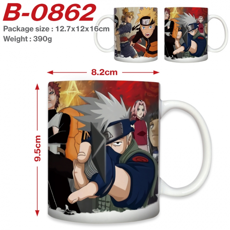 Naruto Anime printed ceramic mug 400ml (single carton foam packaging) B-0862