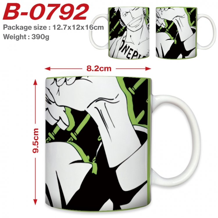 One Piece Anime printed ceramic mug 400ml (single carton foam packaging)  B-0792