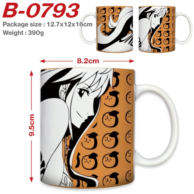One Piece Anime printed ceramic mug 400ml (single carton foam packaging) B-0793