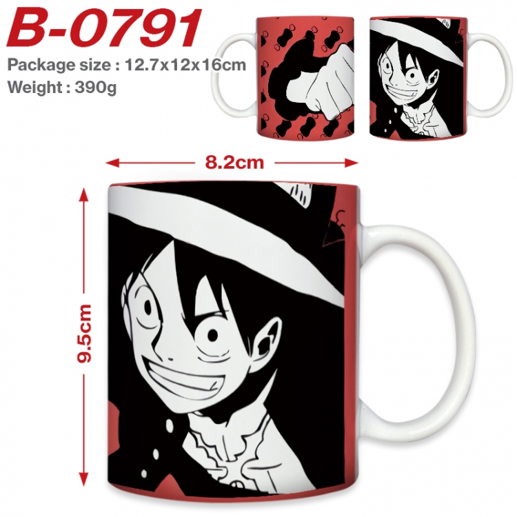One Piece Anime printed ceramic mug 400ml (single carton foam packaging)  B-0791