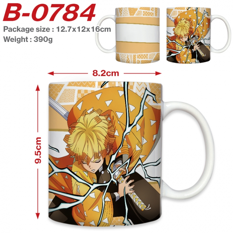 Demon Slayer Kimets Anime printed ceramic mug 400ml (single carton foam packaging)  B-0784