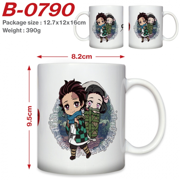 Demon Slayer Kimets Anime printed ceramic mug 400ml (single carton foam packaging)  B-0790