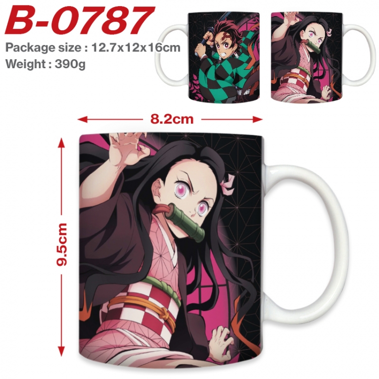 Demon Slayer Kimets Anime printed ceramic mug 400ml (single carton foam packaging) B-0787