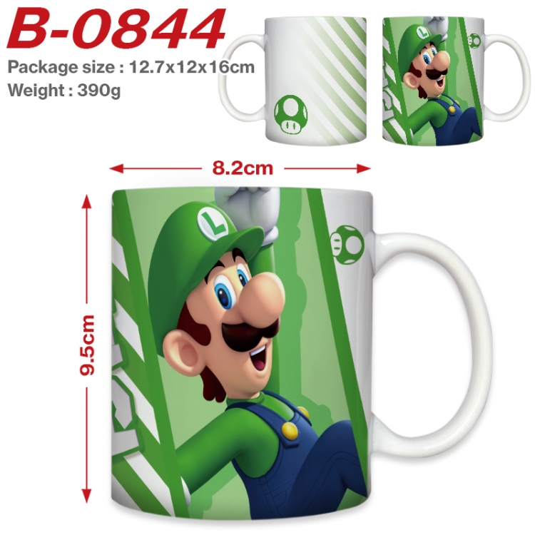 Super Mario Anime printed ceramic mug 400ml (single carton foam packaging)  B-0844