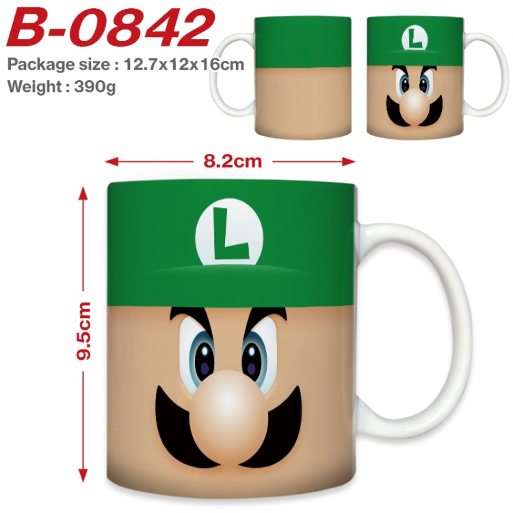 Super Mario Anime printed ceramic mug 400ml (single carton foam packaging) B-0842