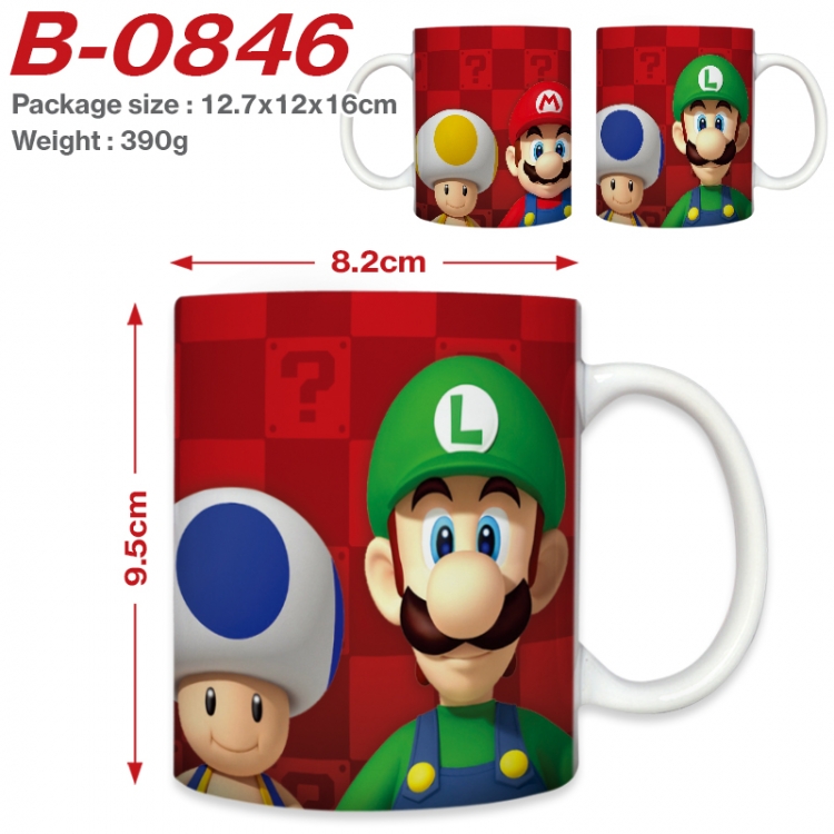 Super Mario Anime printed ceramic mug 400ml (single carton foam packaging)  B-0846
