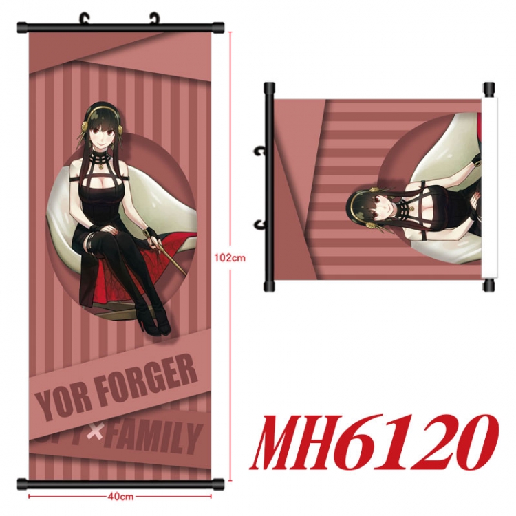 SPY×FAMILY Anime black Plastic rod Cloth painting Wall Scroll 40X102CM MH6120