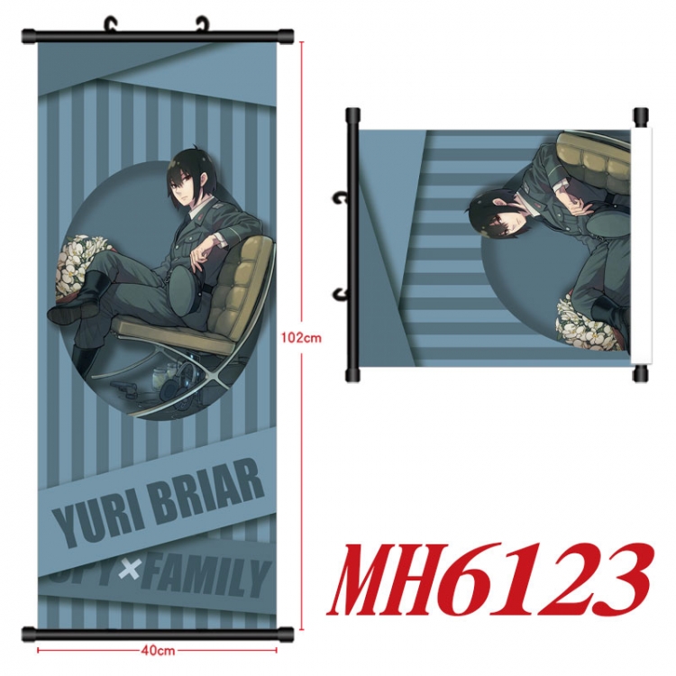 SPY×FAMILY Anime black Plastic rod Cloth painting Wall Scroll 40X102CM MH6123