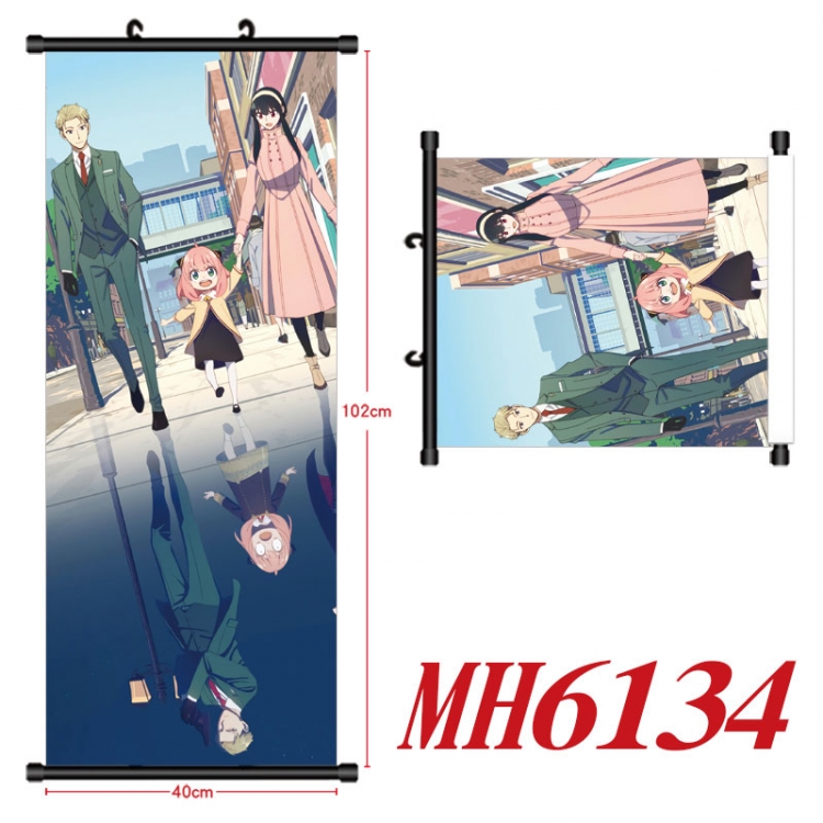SPY×FAMILY Anime black Plastic rod Cloth painting Wall Scroll 40X102CM  MH6134