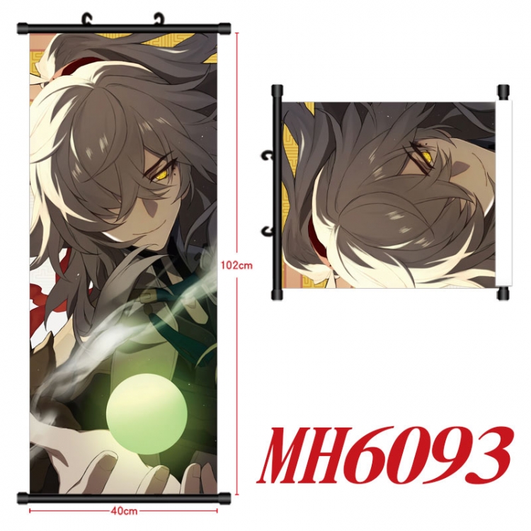 Honkai: Star Rail Anime black Plastic rod Cloth painting Wall Scroll 40X102CM MH6093