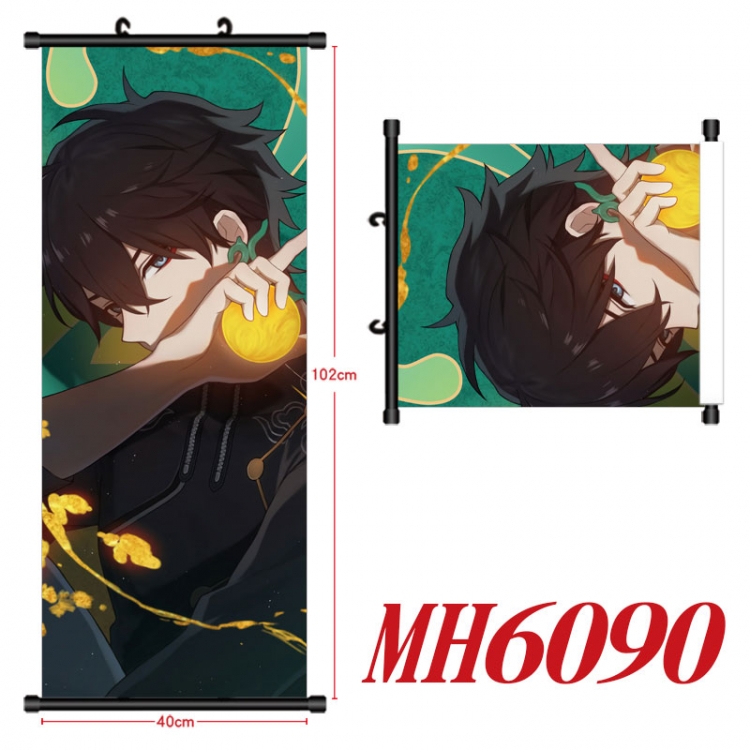 Honkai: Star Rail Anime black Plastic rod Cloth painting Wall Scroll 40X102CM MH6090