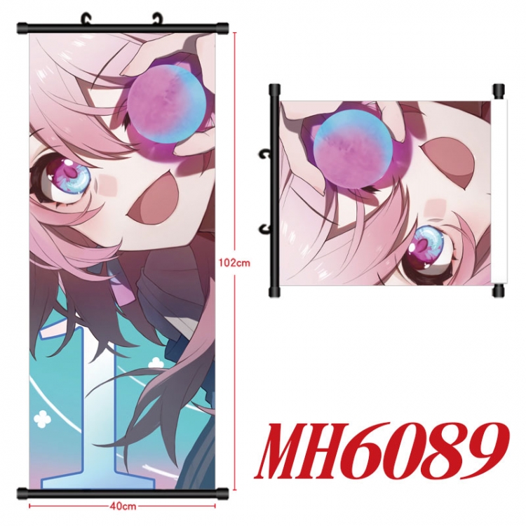 Honkai: Star Rail Anime black Plastic rod Cloth painting Wall Scroll 40X102CM MH6089