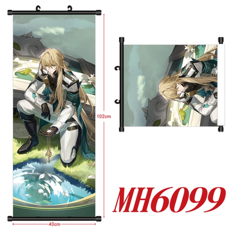 Honkai: Star Rail Anime black Plastic rod Cloth painting Wall Scroll 40X102CM MH6099