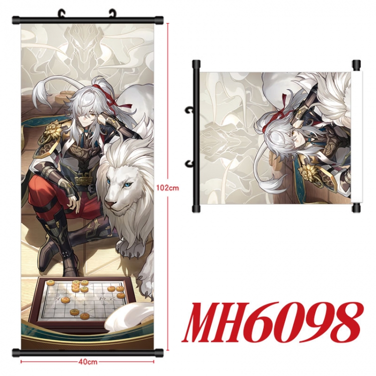 Honkai: Star Rail Anime black Plastic rod Cloth painting Wall Scroll 40X102CM MH6098