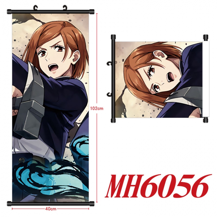 Jujutsu Kaisen Anime black Plastic rod Cloth painting Wall Scroll 40X102CM  MH6056