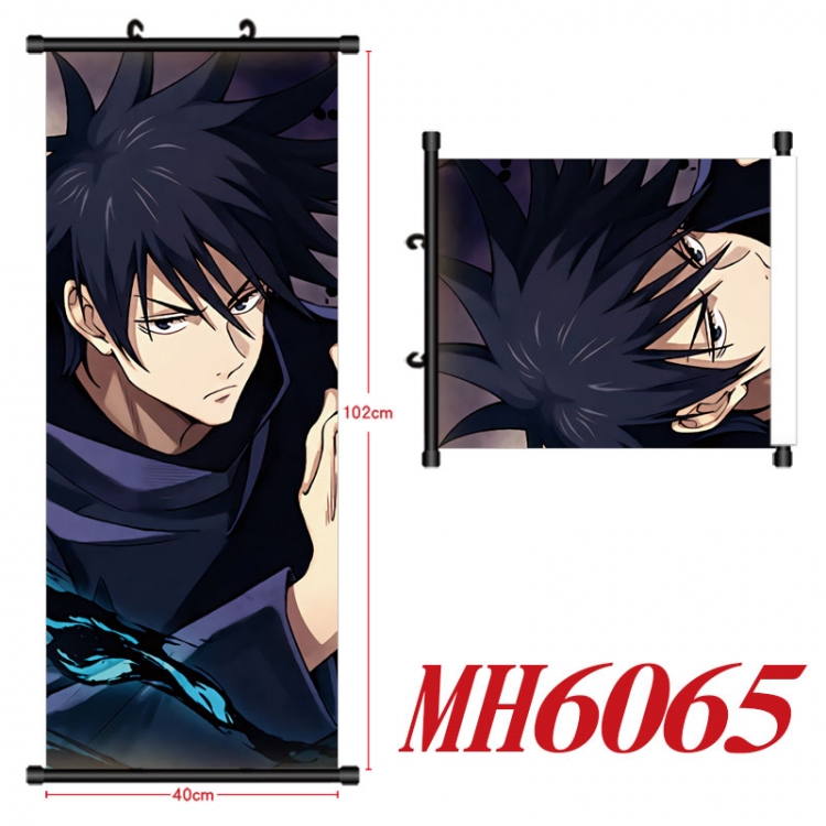 Jujutsu Kaisen Anime black Plastic rod Cloth painting Wall Scroll 40X102CM MH6065