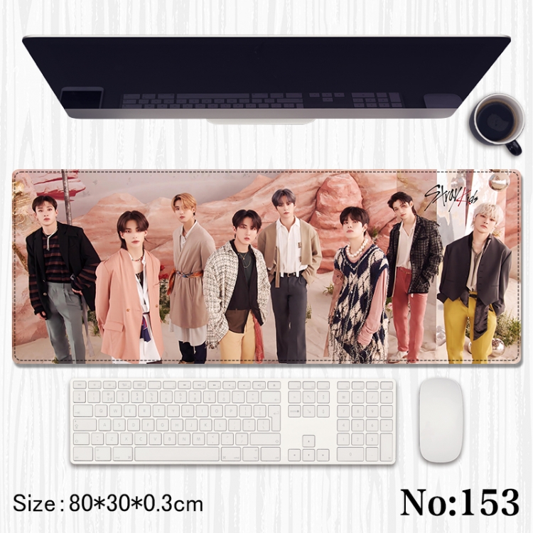 StrayKids  Anime peripheral computer mouse pad office desk pad multifunctional pad 80X30X0.3cm