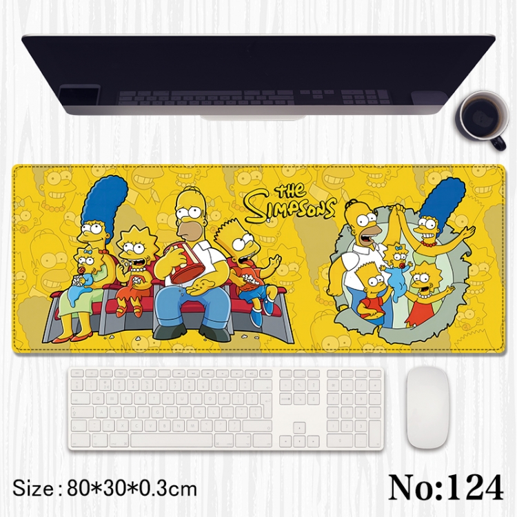 The Simpsons  Anime peripheral computer mouse pad office desk pad multifunctional pad 80X30X0.3cm