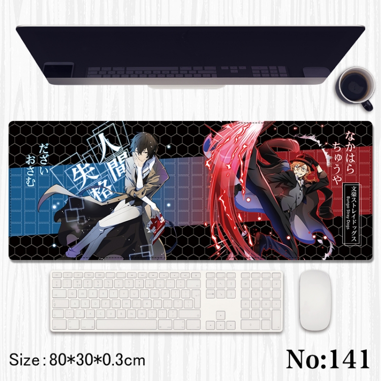 Bungo Stray Dogs Anime peripheral computer mouse pad office desk pad multifunctional pad 80X30X0.3cm