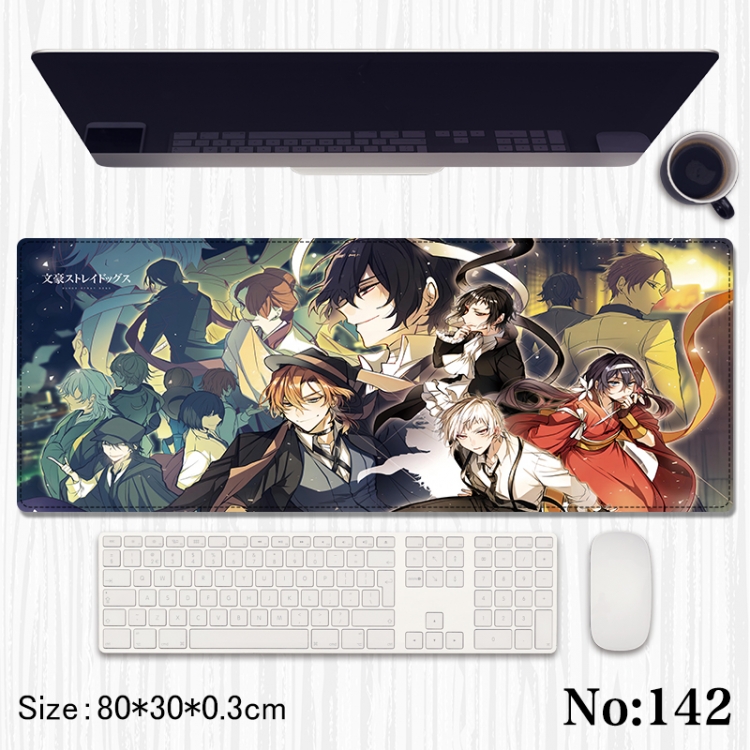 Bungo Stray Dogs Anime peripheral computer mouse pad office desk pad multifunctional pad 80X30X0.3cm