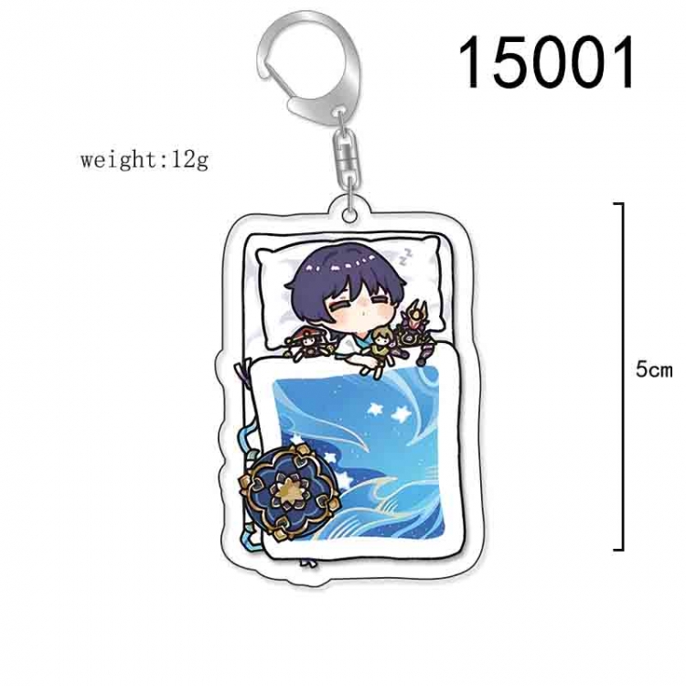 Genshin Impact Anime Acrylic Keychain Charm price for 5 pcs 15001