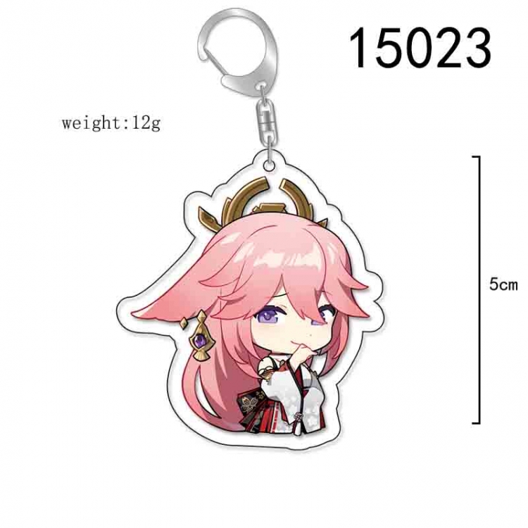 Genshin Impact Anime Acrylic Keychain Charm price for 5 pcs 15023