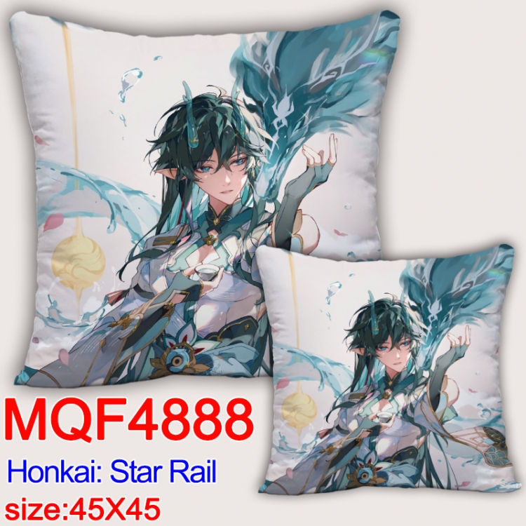 Honkai: Star Rail Anime square full-color pillow cushion 45X45CM NO FILLING  MQF-4888