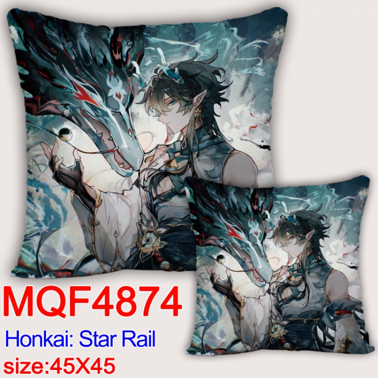 Honkai: Star Rail Anime square full-color pillow cushion 45X45CM NO FILLING MQF-4874
