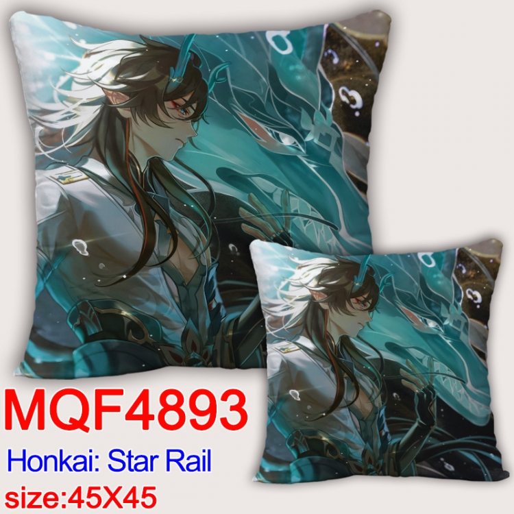 Honkai: Star Rail Anime square full-color pillow cushion 45X45CM NO FILLING  MQF-4893