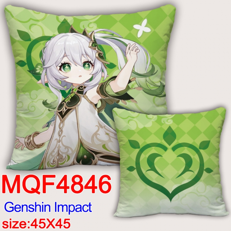 Genshin Impact  Anime square full-color pillow cushion 45X45CM NO FILLING MQF-4846