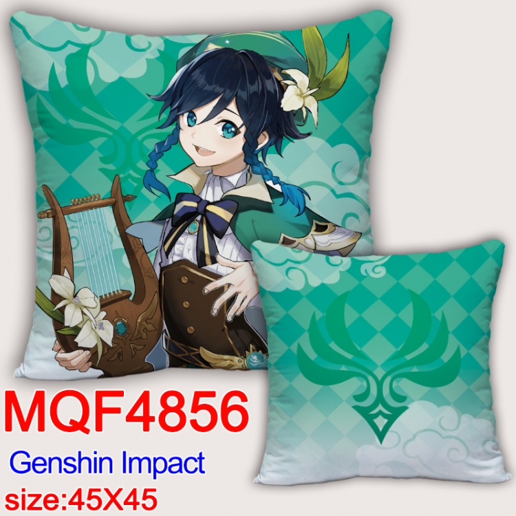 Genshin Impact  Anime square full-color pillow cushion 45X45CM NO FILLING MQF-4856